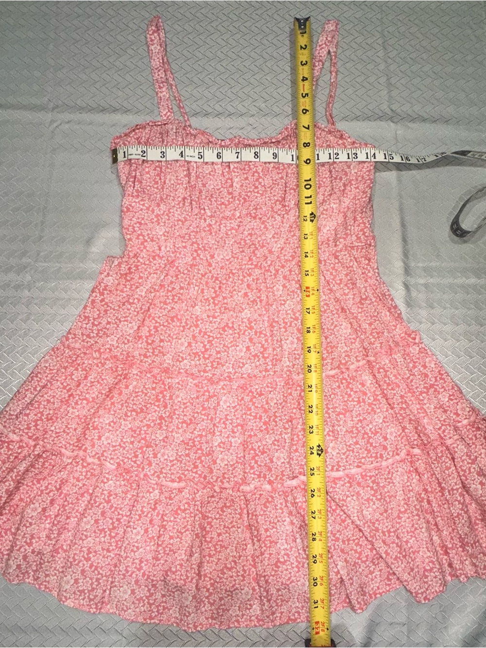 Mini Pink Floral Tiered Sundress